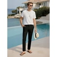 thumbnail image 3 of Mens Dress Pants Slim Fit Stretch Slacks for Men Business Casual Formal Chino Pants, 3 of 5