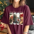 thumbnail image 5 of Small Town Christmas T‑Shirt, Highland Cow Rustic Western Cowgirl Holiday Tee, 5 of 14