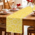 thumbnail image 5 of Yellow Lemon Table Runner 70 Inches Long Farmhouse Dress Scarves, Summer Botanical Watercolor Modern Art Dining Tablerunner for Coffee Table/Kitchen Island/Party Décor, 13" x 70", 5 of 8