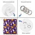 thumbnail image 3 of Polyester Fabric Halloween Shower Curtain, Purple Orange Ghost Candy Stars Pumpkin Waterproof Bathtub Curtain Bathroom Decor Set with Hooks 36 x 78 Inches, 3 of 6