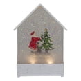 thumbnail image 3 of Northlight 8.25" White and Red House Shaped Christmas Snow Globe, 3 of 4