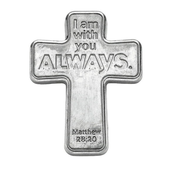 1 3/4" x 2 1/4" Religious Metal Comfort Pocket Crosses - 12 Pc.