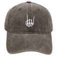 thumbnail image 3 of ManxiVoo Retro Washed Distressed Gothic Baseball Cap for Men Women with Ponytail Hole Outdoor Sun Hat, 3 of 3