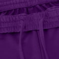 thumbnail image 4 of VOONCAS Women's Stretchy High Waisted Casual Pants - Purple, Size S - Polyester Spandex Blend, Wide Leg with Drawstring, Breathable for Daily Errands & Lounging, 4 of 4