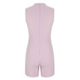 thumbnail image 5 of Clearance Sale Pants for Women Slim Fit Fake Two Piece Jumpsuit Loose Solid Color Shorts Dressy Sleeveless Jumpsuit Elegant Straight Leg Slacks Crew Neck Jumpsuit Wide Leg Trousers, 5 of 7