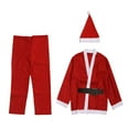 thumbnail image 2 of Disfraz de Papá Noel Salvador para Niños Sombrero Conjunto Traje Rojo, 2 of 9