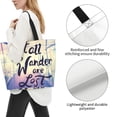 thumbnail image 3 of Fotbe Not All Those Who Wander Are Lost Bolsa Tote Estética de Lona con Estampado para Mujer - Bolsa Reutilizable de Hombro Casual para Vacaciones, Compras, Trabajo y Gimnasio, 3 of 8