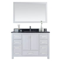 Laviva Wilson 48" Wood Cabinet with Marble Countertop in White/Black