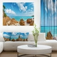 thumbnail image 1 of Rocky Seychelles Island Panorama - Oversized Beach Canvas Artwork, 1 of 3