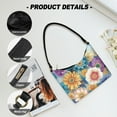 thumbnail image 6 of Kuiaobaty Lotus Print Leather Shoulder Purse for Women, Mandala Flowers Print Hobo Purse Tote Bag with Zipper Closure, Roomy Sturdy Underarm Sling Bag for Travel & Shopping, 6 of 7