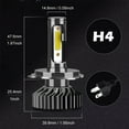 thumbnail image 2 of For Toyota Yaris 4-Door Sedan 2007-2011-2019 Pair 9003/H4 COB LED Headlight White Bulbs, 2 of 11