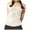 White, variant on OSOLU Women Solid Color Mesh Lace Shirt Set Head Bow Waist Short Sleeve Tops Relaxed Fit Dailywear