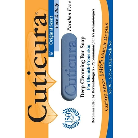 Cuticura Medicated Anti-Bacterial Bar Soap, Original Formula - 5.25 oz