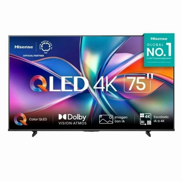 Tv 75 Pulgadas Smart TV 4K UHD 75QD6QV Hisense QLED sistema operativo VIDAA