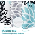 thumbnail image 3 of Dahlia Flower Shower Curtain, Floral Bathroom Decor, Waterproof Polyester Fabric Sky Blue Grey Black Set, with 12 Hooks 72 x 72 Inches, 3 of 6