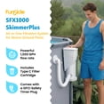 thumbnail image 2 of Funsicle 1,000 GPH SkimmerPlus 2-in-1 Filter Pump for Above Ground Swimming Pools, 2 of 9