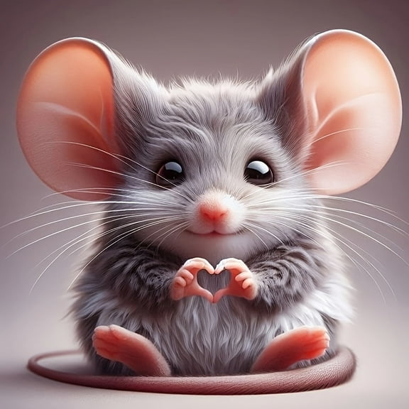 5D DIY Artificial Full Diamond Painting Set - Adult Beginner, Love Mouse Art Set Diamond for Home Wall Decor & Gift - Perfect for Art Lovers & Adults