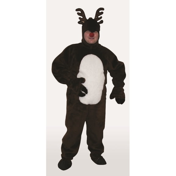 The Costume Center 6 Piece Brown Reindeer Christmas Suit with Hood – Adult Size X Large