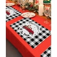 thumbnail image 4 of Christmas at The Farm Placemats Set of 8 Xmas Truck Cow White Black Plaid Country Heat Insulation Washable Place Mats, Rustic Non-Slip Table Mats for Dining Table Party Kitchen Decor,13x19 Inch, 4 of 4
