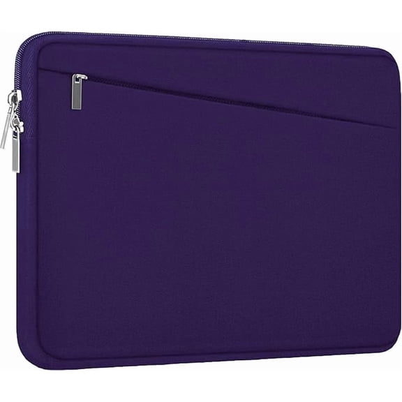 15.6" Laptop Sleeve with Front Pocket, Slim Bag for HP/Dell/Lenovo/Asus, Purple