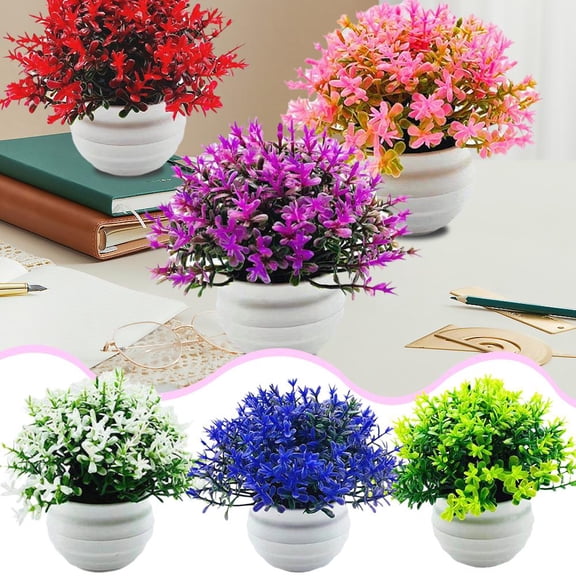 Blarkrus Fake Artificial Potted ers In Pot False Plants Outdoor Garden AU Decor