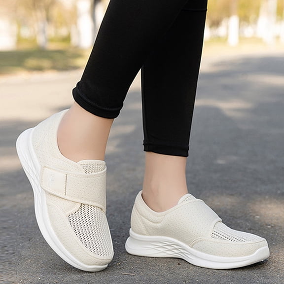 Women's Casual Comfort Walking Shoes Non-Slip Hook & Loop Fashion Shoes