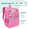 thumbnail image 4 of Wildkin Horses Child, Teen Pack-It-All 15 Inch School & Travel Backpack in Pink for Girls, Front strap for attaching Wildkin's Clip-in Lunchbox or other gear, Generously sized exterior front pocket, 4 of 9