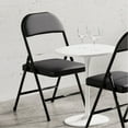 thumbnail image 3 of Nazhura Adult Modern Metal Indoor Commercial Padded Folding Chairs, Charcoal (Set of 4), 3 of 9