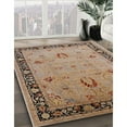 thumbnail image 2 of Ahgly Company Indoor Square Mid-Century Modern Sienna Brown Oriental Area Rugs, 7' Square, 2 of 6