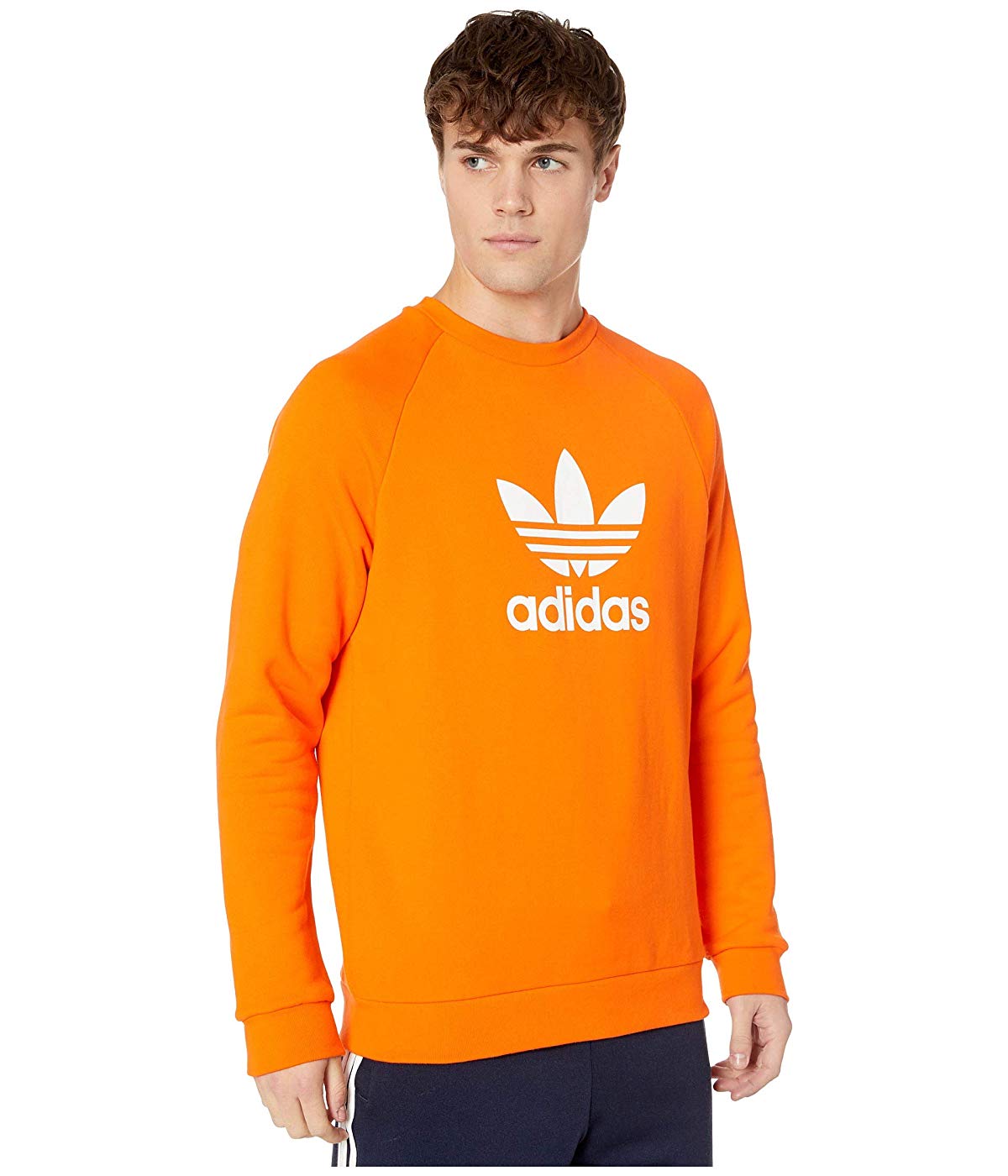 orange adidas crew neck