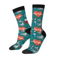 thumbnail image 1 of Wukai Medical Elements Print Contrast Color Mid-tube Socks, 3D Printing Design Adult Socks, High Elastic Breathable Sports Socks, Suitable for Daily,Unisex, 1 of 6