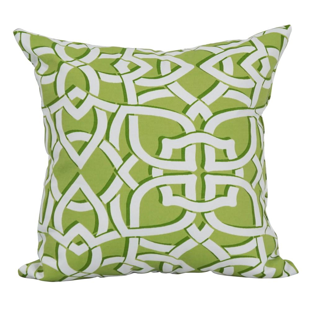 Blazing Needles 17 in. Square Polyester Outdoor Throw Pillows, Greystone Willow - Set of 4