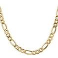 thumbnail image 2 of 14K Yellow Gold Figaro Chain Necklace 20 inch 7.3 mm Semi-Solid with Lobster Clasp, 2 of 4