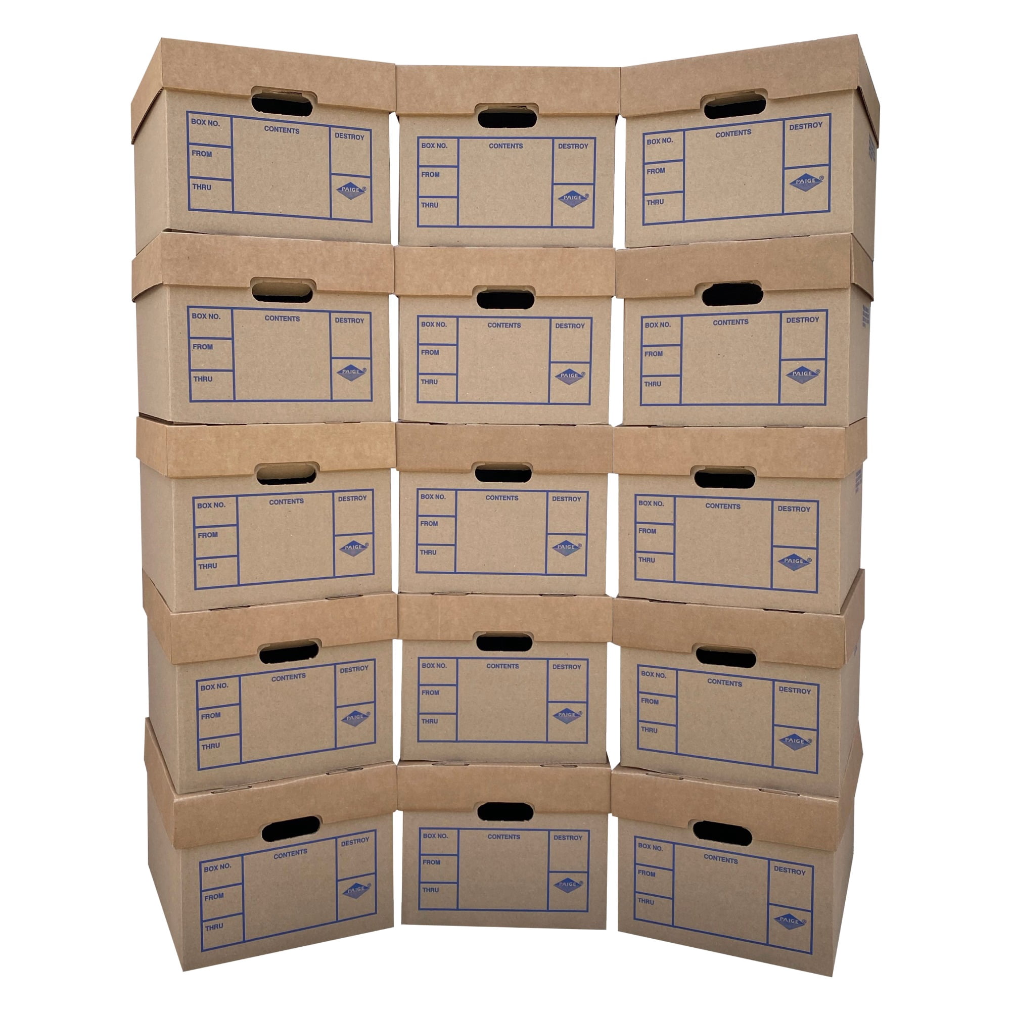 StarBoxes File Boxes 200# Strength, Small, 15" x 12" x 10", 15 Pack