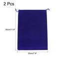 thumbnail image 2 of Unique Bargains 30x20cm Microfiber Pouch, 2Pcs Soft Storage Drawstring Gift Bag, Dark Blue, 2 of 5