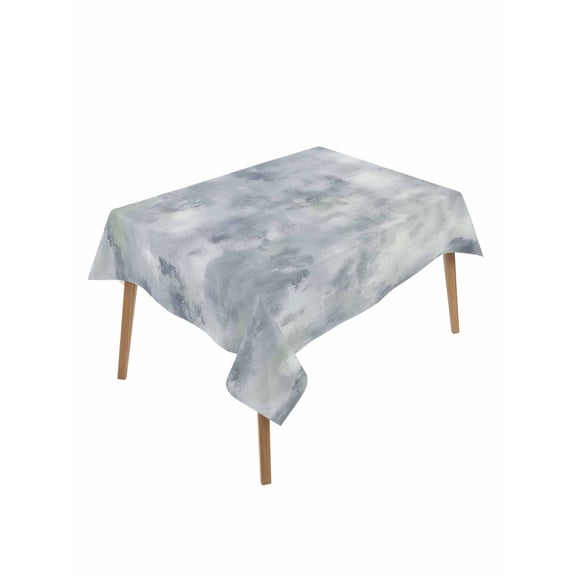Vintage Blue Table Cloth, Modern Abstract Art Oil Painting Waterproof Tablecloth for Rectangle Tables, Reusable Washable Fabric Table Cover for Restaurant Kitchen Dining Tables 60"x102"