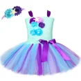 thumbnail image 2 of Conjunto de vestido de tutú de princesa sirena para niñas, con perlas, estrellas de mar y flores, vestidos de fiesta de cumpleaños para niñas, disfraz de sirena para Halloween, 2 of 5
