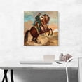 thumbnail image 2 of ARTCANVAS Turk Riding a Burned Chestnut Horse 1810 Canvas Art Print by Theodore Gericault - Size: 18" x 18" (1.50" Deep), 2 of 9