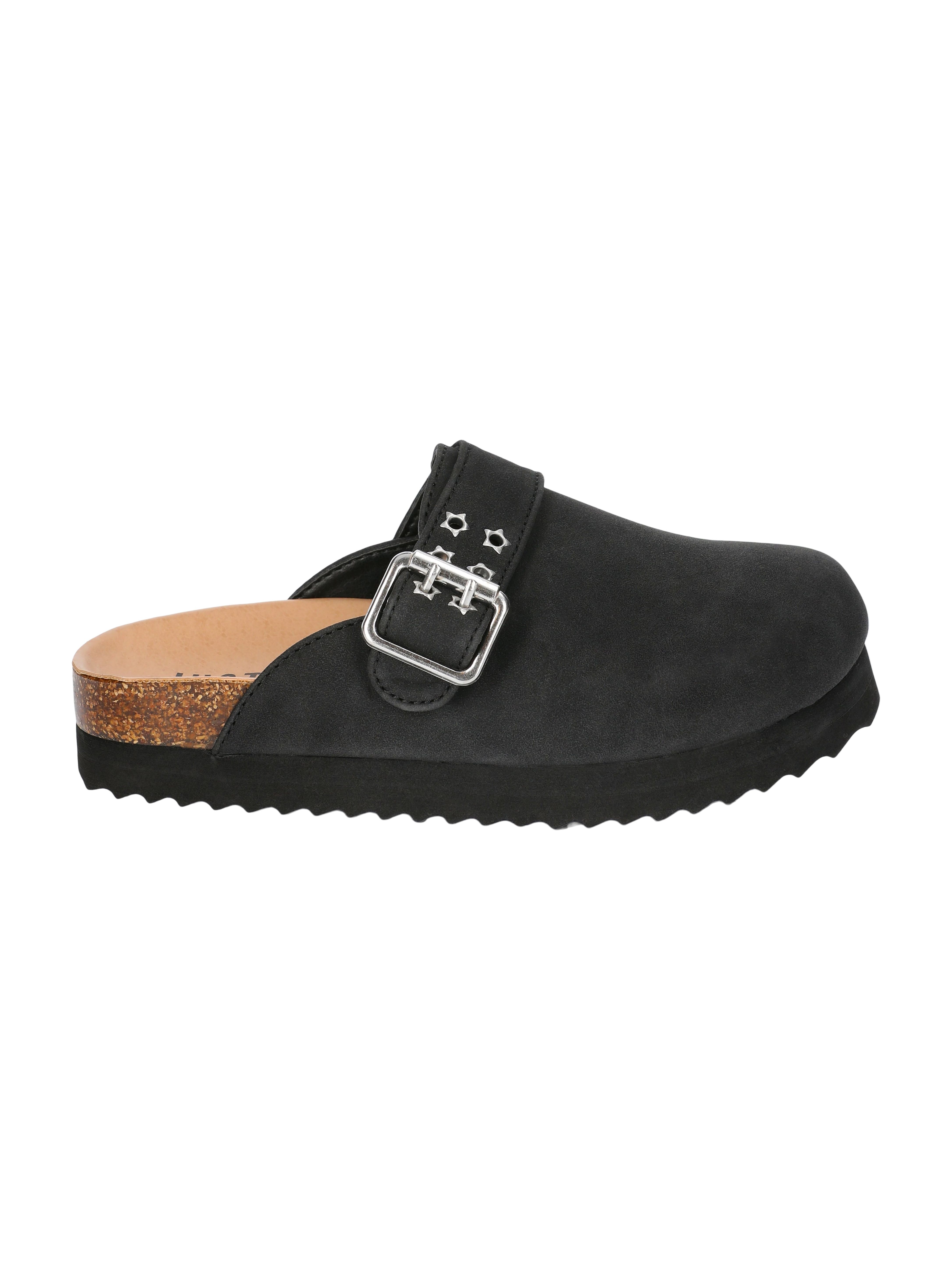 Justice Little and Big Girls' Star Buckle Platform Clogs
