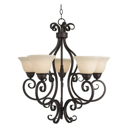 - Maxim 12205FIOI Manor Single Tier Chandelier - 25.5W in. oil-rubbed bronze