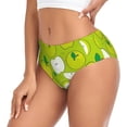 thumbnail image 2 of Fotbe Green Apple Calzones Estampados para Mujer – Ropa Interior de Algodón, Cómoda, Suave y Elástica-Medium, 2 of 6
