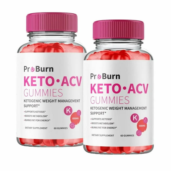 (2 Pack) Pro Burn Keto ACV Gummies - Weight Loss Gummies for Women & Men - ACV Keto Gummies Fat Burner, Metabolism Booster, Appetite Suppressant for Weight Loss (120 Gummies)