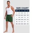 thumbnail image 4 of Mens 2 in 1 Swim Trunks with Compression Liner, Quick Dry Beach Shorts, Bathing Suit with Phone Pocket Green L, 4 of 6