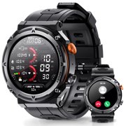 JOROCKS Military Smart Watches for Men, Bluetooth Call Receive Dial, 1.32" Rugged Smartwatch for iPhone/Android, C21 Outdoor Smart Watch, Black