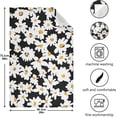thumbnail image 3 of SKYSONIC Kitchen Dish & Tea Towel White Daisy in Black Reusable Cloths for Cooking and Drying Dishes for Home Kitchen Cleaning, 28x18in-1PC, 3 of 7
