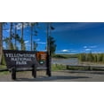thumbnail image 2 of Galloimages Online 24x16 White Modern Wood Framed Museum Art Print Titled - Yellowstone National Park Sign, 2 of 4