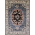 thumbnail image 1 of Ahgly Company Machine Washable Indoor Rectangle Industrial Modern Silver Pink Area Rugs, 2' x 4', 1 of 7