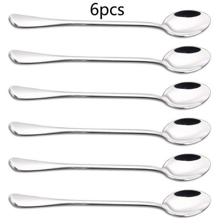 

Ana Long Handle Spoon Coffee Stirrers 8-inch Ice Tea Spoon Coffee Spoon Ice Cream Spoon for Mothers Milks Tea Mixing Cocktail Stirring Coffee Milkshake Cold Drink Multi-Purpose Spoons Set of 6