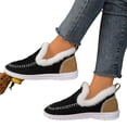 thumbnail image 5 of IEMIEMIEM Women's Winter Warm Slippers Comfortable Faux Fur Non Slip Lining Slip-On House Shoes Indoor Outdoor Anti-Slip Winter Booties Black 9 Wide, 5 of 8