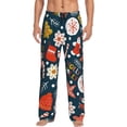 thumbnail image 2 of Kdxio Holiday Christmas Cookies Print Men's Sleep Pajama Pant Lounge Pants with Pockets, 2 of 8